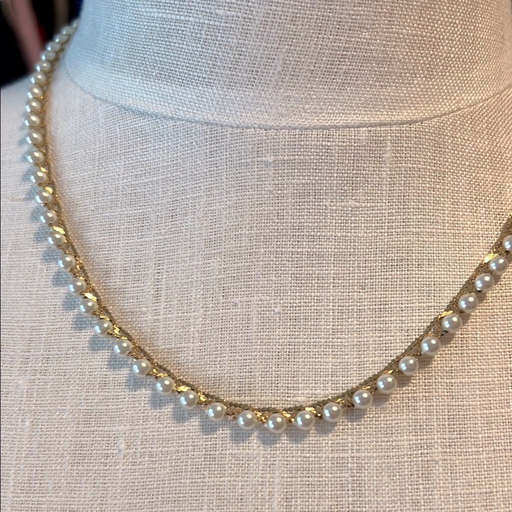 Napier White Chain Necklace Classic Curb Link Design